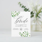 ブライダルシャワー |グリーンウォーター色のフローラはがき ポストカード (スタンド正面)