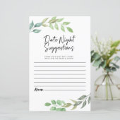 ブライダルシャワー ゲーム デートナイトの提案 グリーン (スタンド正面)