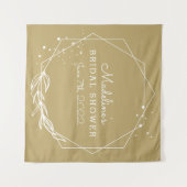 ブライダルシャワー ゴールド ジオメトリック タペストリー (正面(横))