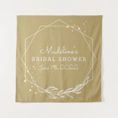 ブライダルシャワー ゴールド ジオメトリック タペストリー (正面)