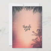 ブライダルシャワー サマー ビーチ パーム ツリー ストリング ライト 招待状 (裏面)