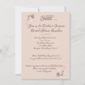 ブライダルシャワー、サーモン水彩 招待状 (正面)