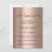 ブライダルシャワー スウィート16 キス リップ メイク レッド ロ 招待状 (裏面)