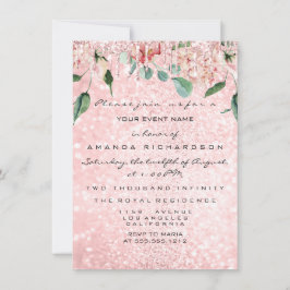 ブライダルシャワー スパーク ローズ ピンク ローズ ドレス フラワーズ 招待状