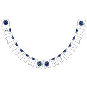 ブライダルシャワー。ダークブルーのマンダラ バンティングフラッグ (全)