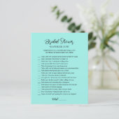 ブライダルシャワー ティール色の宝探しゲーム (スタンド正面)