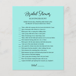 ブライダルシャワー ティール色の宝探しゲーム