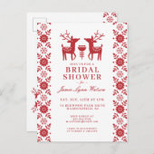 ブライダルシャワー |トナカイのクリスマス ポストカード (正面/裏面)
