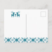 ブライダルシャワー |トナカイのティール（緑がかった色） ポストカード (裏面)