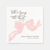 ブライダルシャワー ナプキン | 彼女は結び目を作ったよ スタンダードカクテルナプキン (正面)