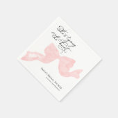 ブライダルシャワー ナプキン | 彼女は結び目を作ったよ スタンダードカクテルナプキン (角)