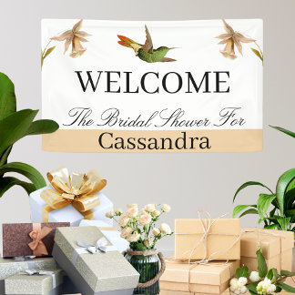 ブライダルシャワー |ハミングバエレガントードウォーターの色 横断幕