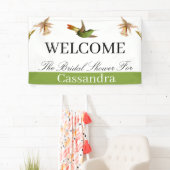 ブライダルシャワー |ハミングバードの水色 横断幕 (インサイチュ)