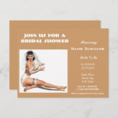 ブライダルシャワー、バチェロレッテ、パーティー.... インビテーションポストカード (正面/裏面)