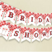 ブライダルシャワー バレンタインハート 愛に乾杯 バンティングフラッグ