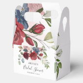 ブライダルシャワー バーガンディー ラスティック フラワール カスタム フェイバーボックス (オープン)