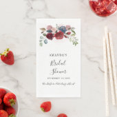 ブライダルシャワー バーガンディー ラスティック フローラル カスタム (インサイチュ)