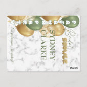 ブライダルシャワー。パジャマパーティーゲーム ポストカード (裏面)