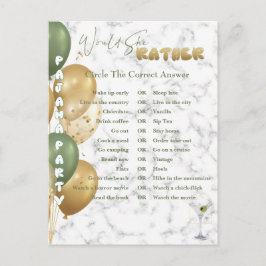 ブライダルシャワー。パジャマパーティーゲーム ポストカード