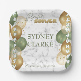 ブライダルシャワー。パジャマパーティー ペーパープレート