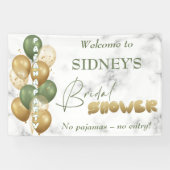 ブライダルシャワー。パジャマパーティー 横断幕 (横)
