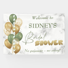 ブライダルシャワー。パジャマパーティー 横断幕