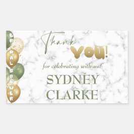 ブライダルシャワー。パジャマパーティー 長方形シール