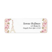 ブライダルシャワー(パリをテーマにしたもの)、エッフェル塔、 花嫁 ラベル (正面)