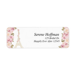 ブライダルシャワー、パリをテーマに、エッフェル塔、 花嫁 ラベル