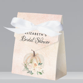 ブライダルシャワー パンプキン 秋 クリーム ローズゴールド フェイバーボックス
