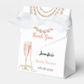 ブライダルシャワー パール プレッソ ピンクの泡 フェイバーボックス (正面サイド)