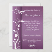 ブライダルシャワー – ビューティフルプラムパープル招待状 招待状 (裏面)