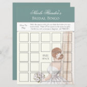 ブライダルシャワー – ビンゴゲームカード 招待状 (正面/裏面)