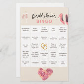 ブライダルシャワー ビンゴ 便箋 (正面/裏面)