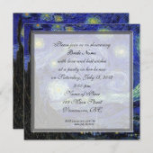 ブライダルシャワー，ビンセント・ファン・ゴッホ，スターリーナイト 招待状 (正面/裏面)