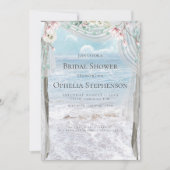 ブライダルシャワー |ビーチエレガントフローラアーバー 招待状 (正面)