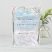 ブライダルシャワー |ビーチエレガントフローラアーバー 招待状 (スタンド正面)