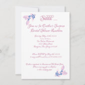 ブライダルシャワー、ピンクの水色 招待状 (正面)