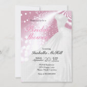 ブライダルシャワー – ピンクエレガント 招待状 (正面)