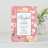 ブライダルシャワー |ピンクポピー招待状 招待状 (スタンド正面)