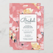 ブライダルシャワー |ピンクポピー招待状 招待状 (正面/裏面)
