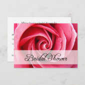 ブライダルシャワー:ピンクローズ 招待状 (正面/裏面)