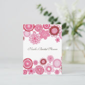ブライダルシャワー ピンク カスタム インビテーション (スタンド正面)