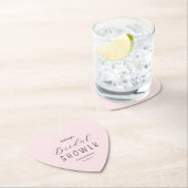 ブライダルシャワー ピンク ブラック シックコースター ペーパーコースター (インサイチュ)