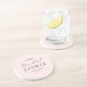 ブライダルシャワー ピンク ブラック シック コースター (側面)