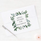 ブライダルシャワー フェイバーリーフ シール エメラルド フォレスト グリーン (封筒)