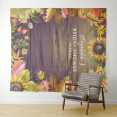 ブライダルシャワー フォトバックドロップ 秋の葉 かぼちゃ タペストリー (インサイチュ(横))