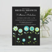 ブライダルシャワー |フラワーモダンガーデン招待状 招待状 (スタンド正面)