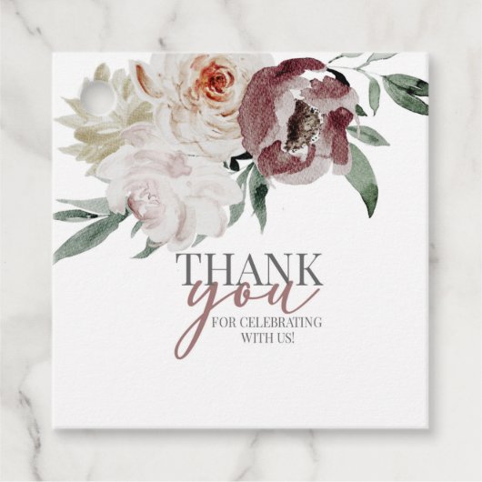 ブライダルシャワー、フローラブライダル、花嫁になるクラシック フェイバータグ (正面)