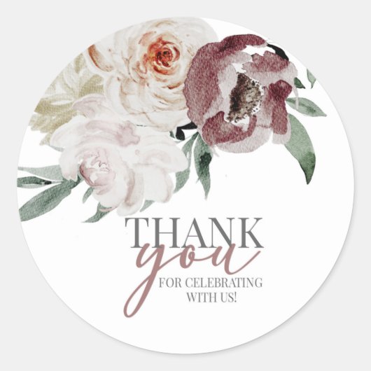 ブライダルシャワー、フローラブライダル、花嫁 ラウンドシール (正面)